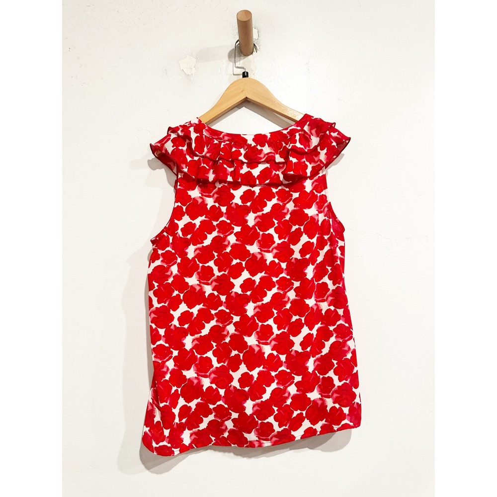 Cabi Pink Rosy Ruffle Sleeveless Blouse Size Small - Picture 4 of 10